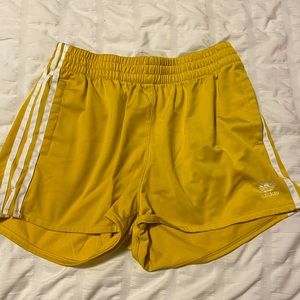 Yellow Adidas shorts
